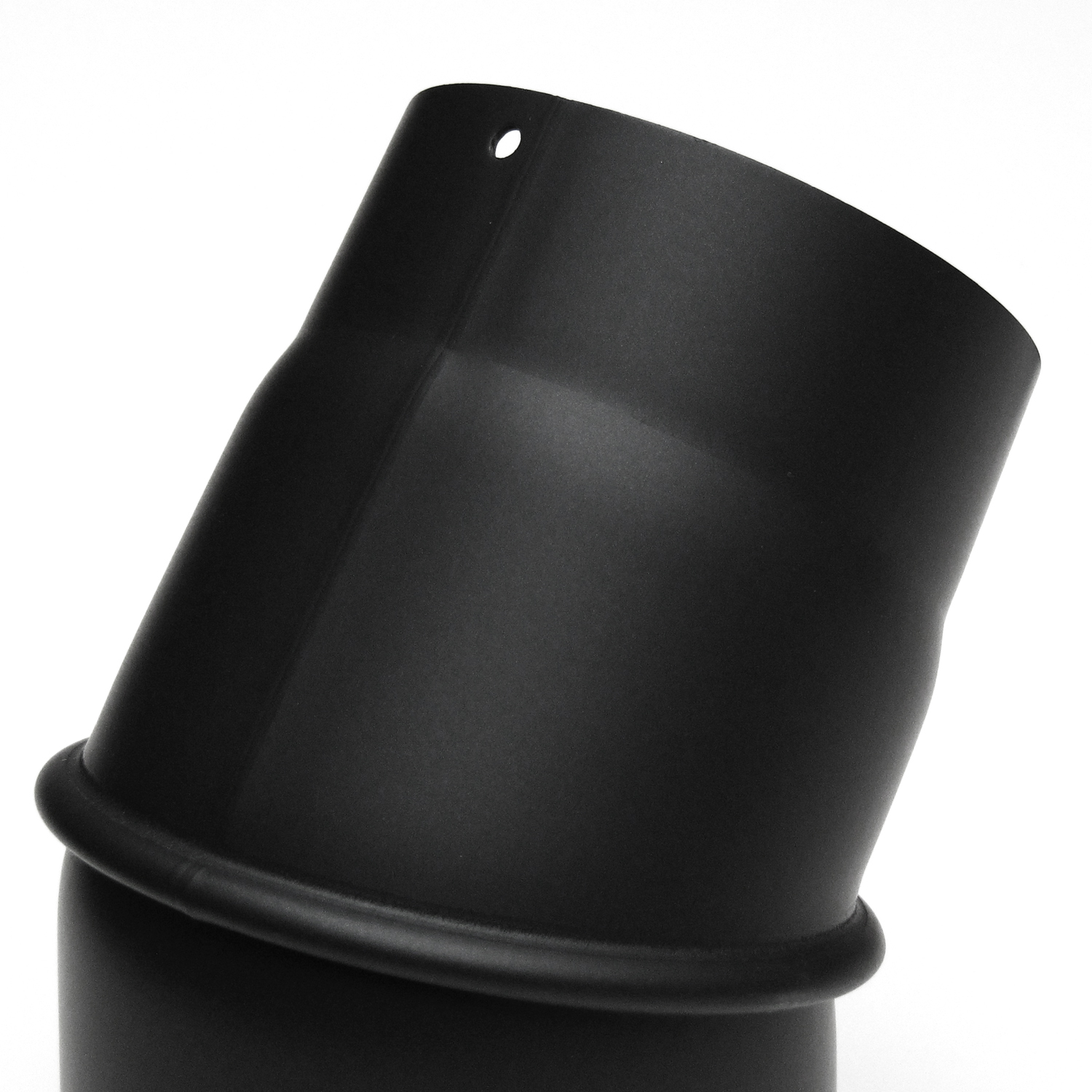 Raik Rauchrohrbogen / Ofenrohr 130mm - 0° - 45° ohne Reinigungsöffnung schwarz