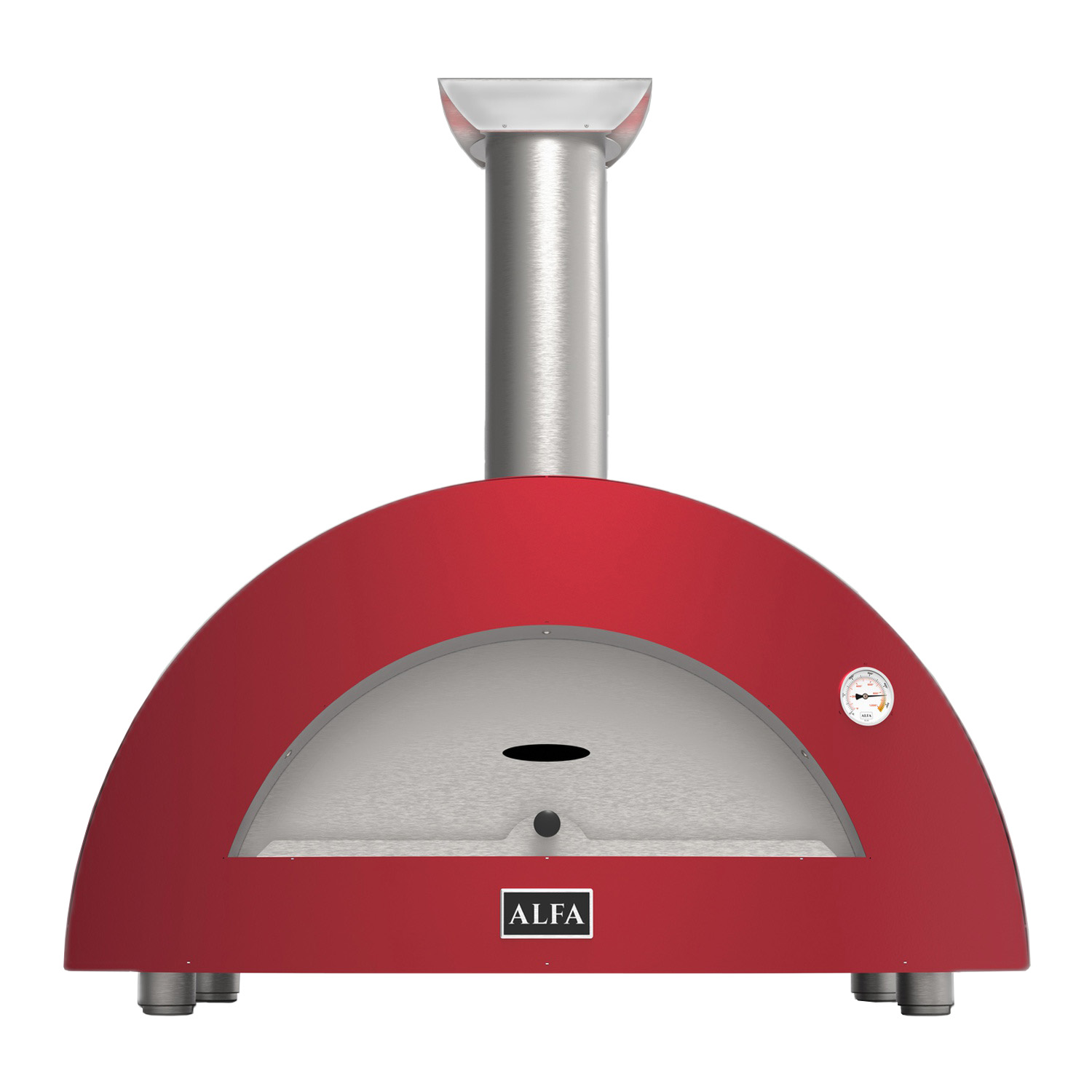 Alfa Moderno 3 Pizze Pizzaofen Holz Antik Rot