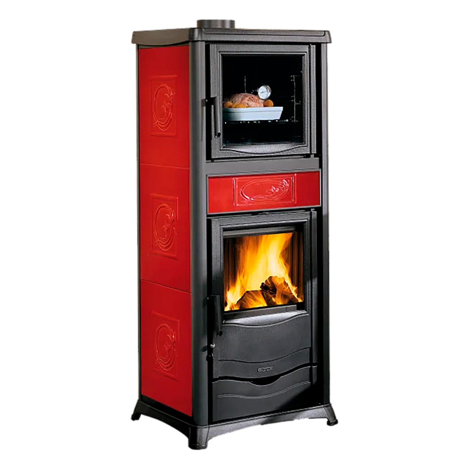 La Nordica Rossella Plus Forno 165, Kaminofen, Liberty Bordeaux
