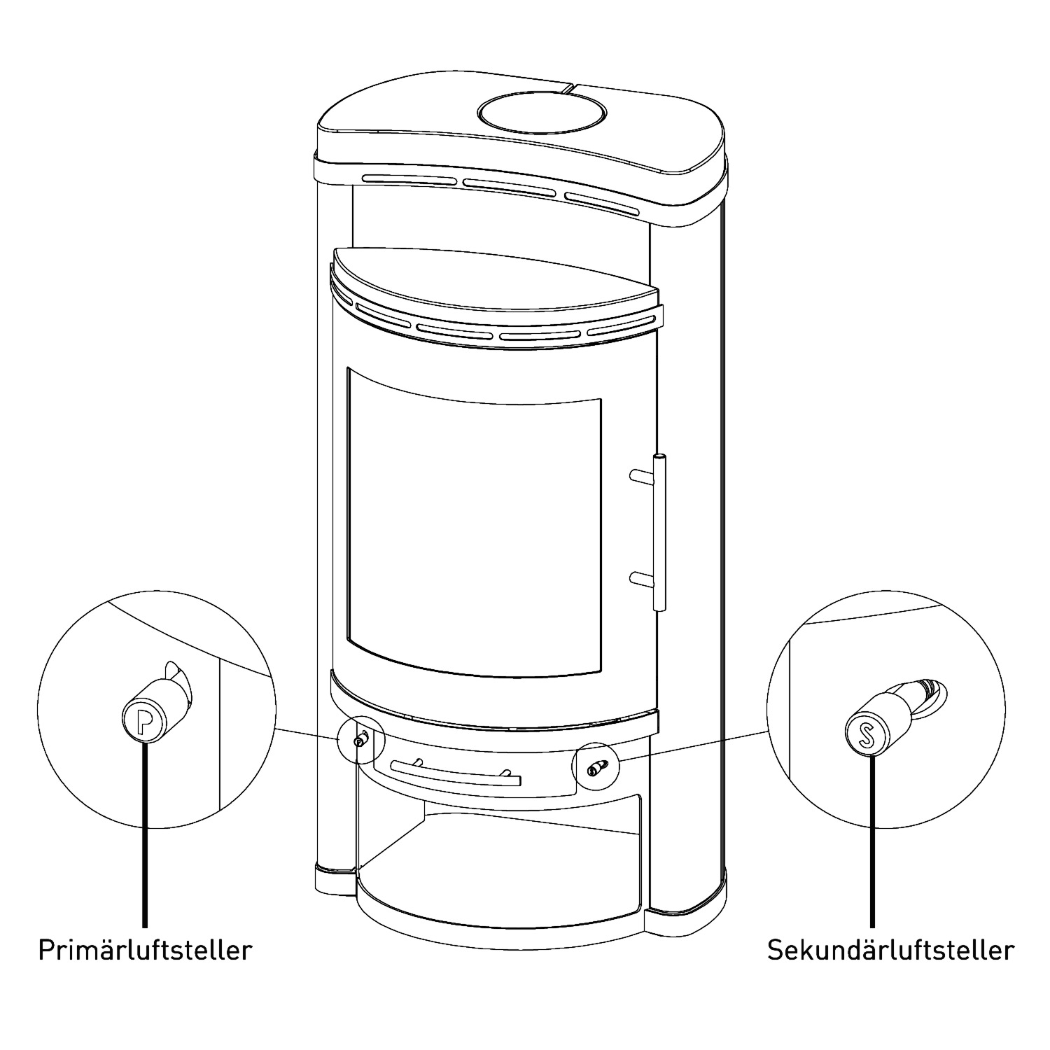 Königshütte Corvus Kaminofen Stahl Schwarz Königshütte Corvus Kaminofen Stahl Schwarz