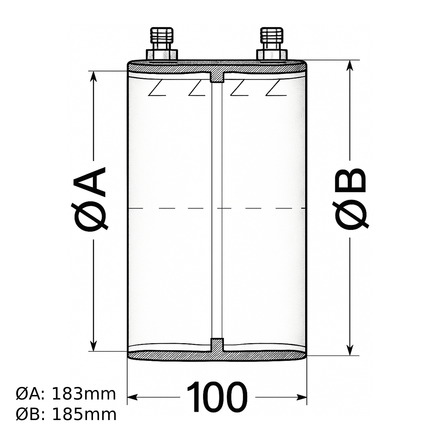 Schiedel Körperschallabsorber Ø180 mm für Öl/Gas matt