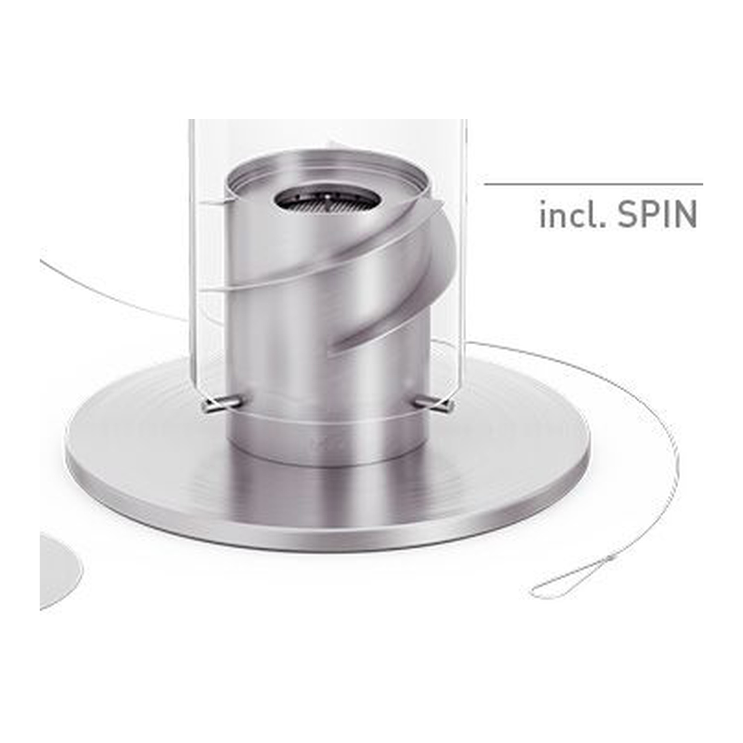 höfats SPIN 1500 Tischfeuer silber