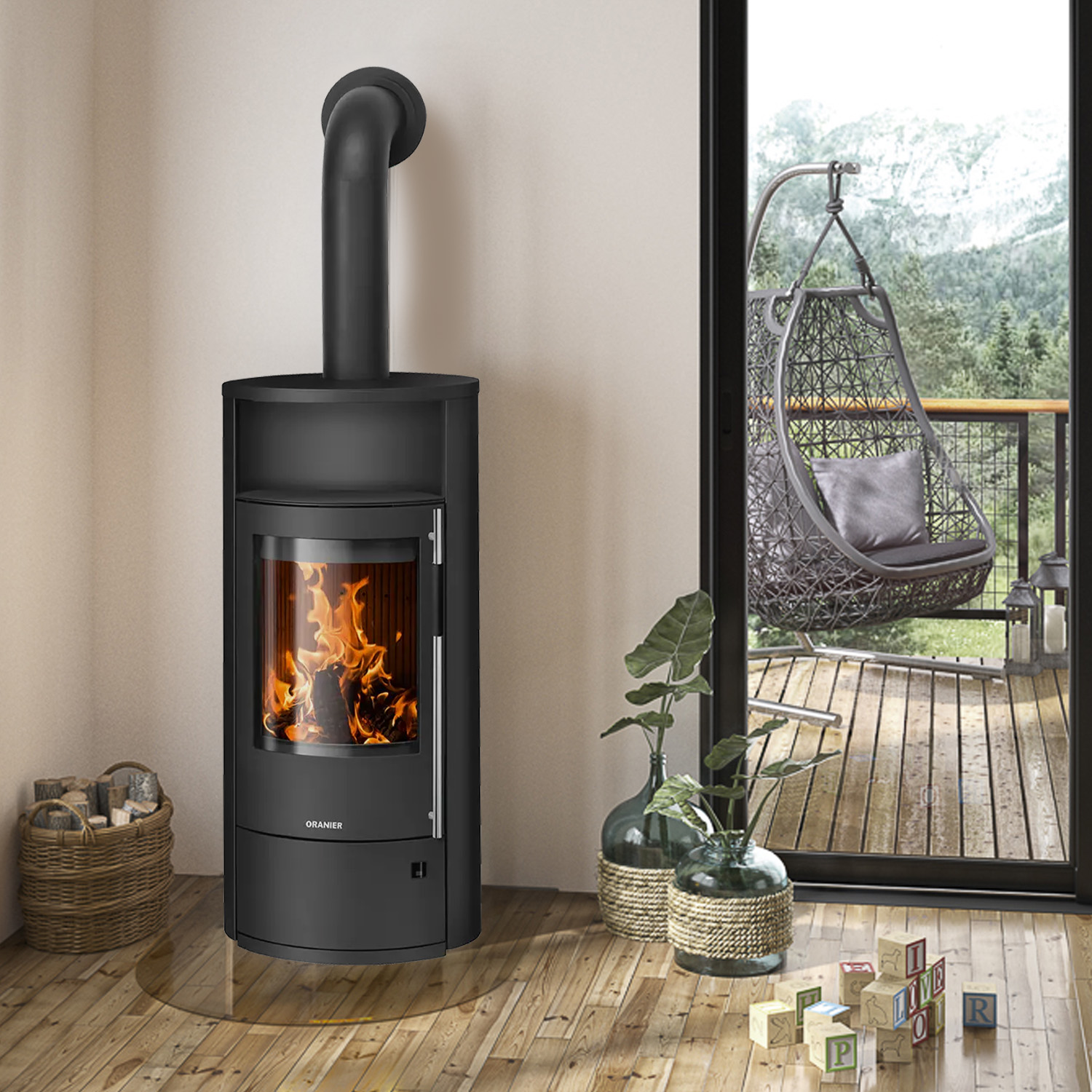 Oranier Polar Neo 8 Kaminofen Stahl Schwarz