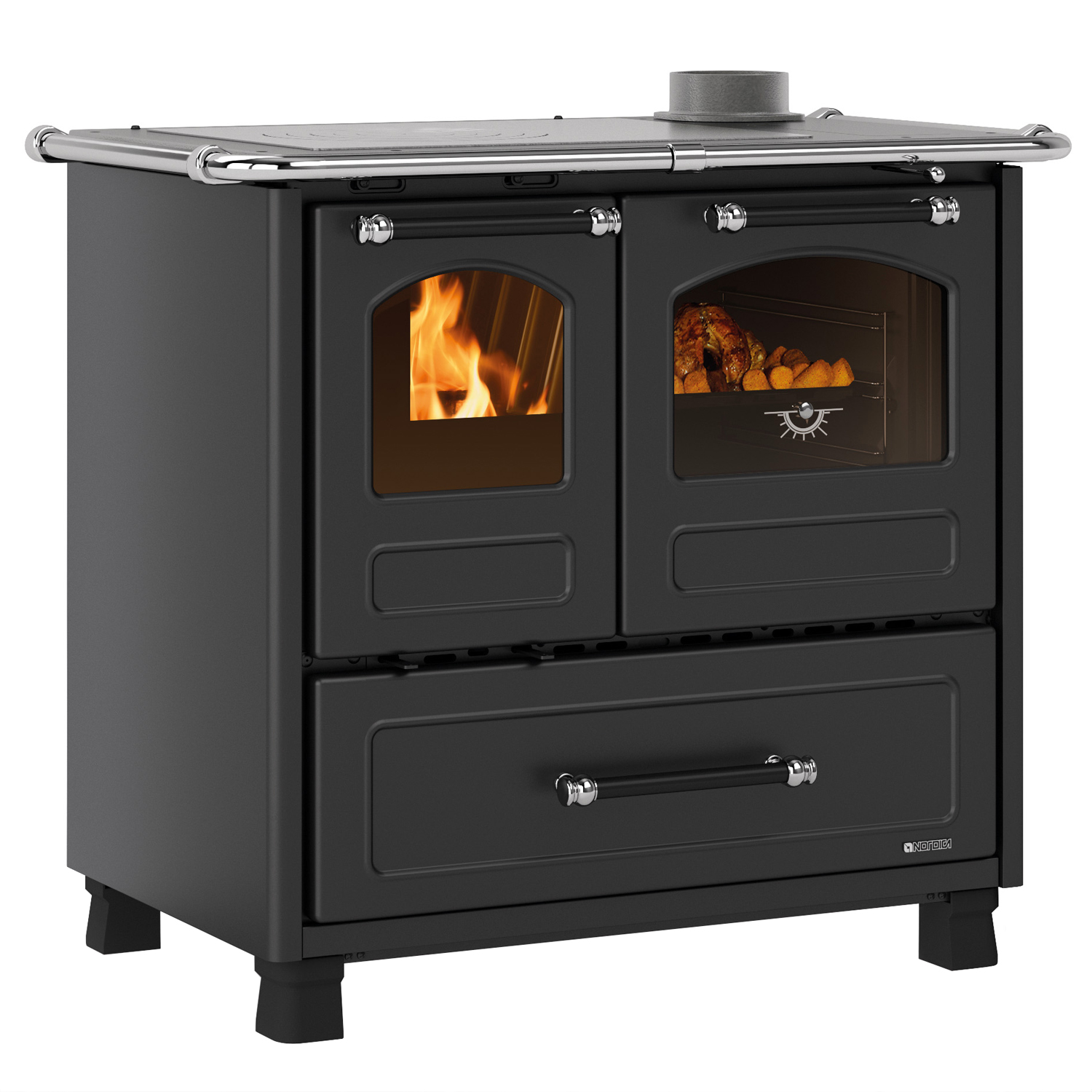 La Nordica Family 4,5 Küchenofen Stahl schwarz La Nordica Family 4,5 Küchenofen Stahl schwarz