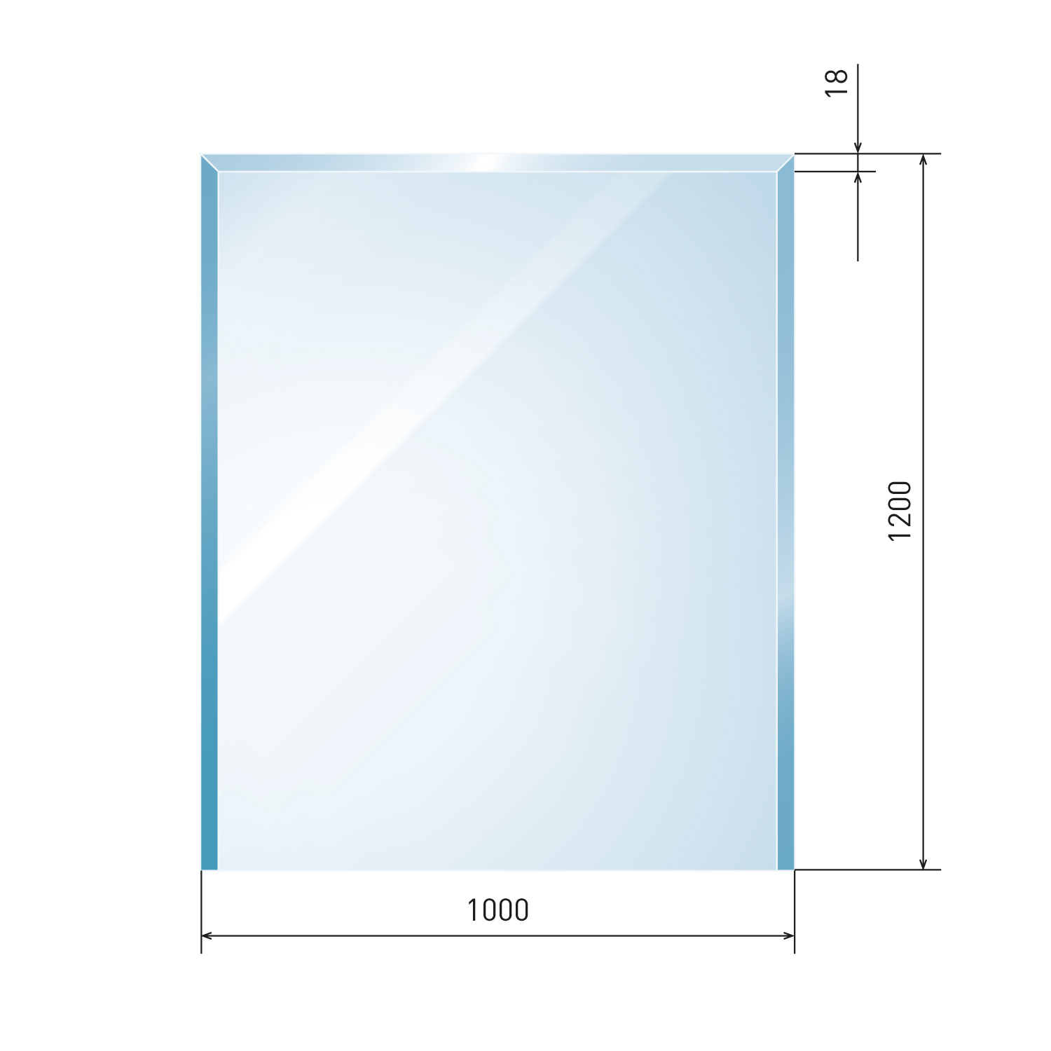 Raik Kamin Glasplatte Rechteck inkl. Facette Raik Kamin Glasplatte Rechteck inkl. Facette