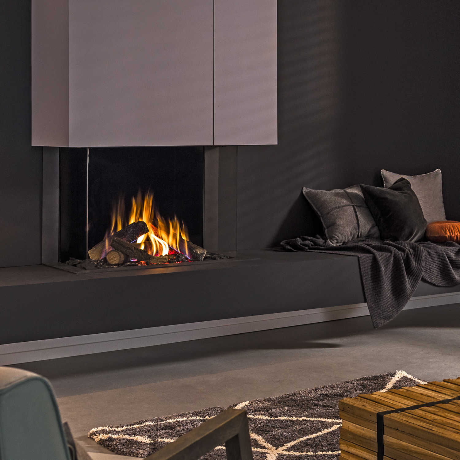 Trimline Fires Trimline 83 Panorama Gas Kamineinsatz G20