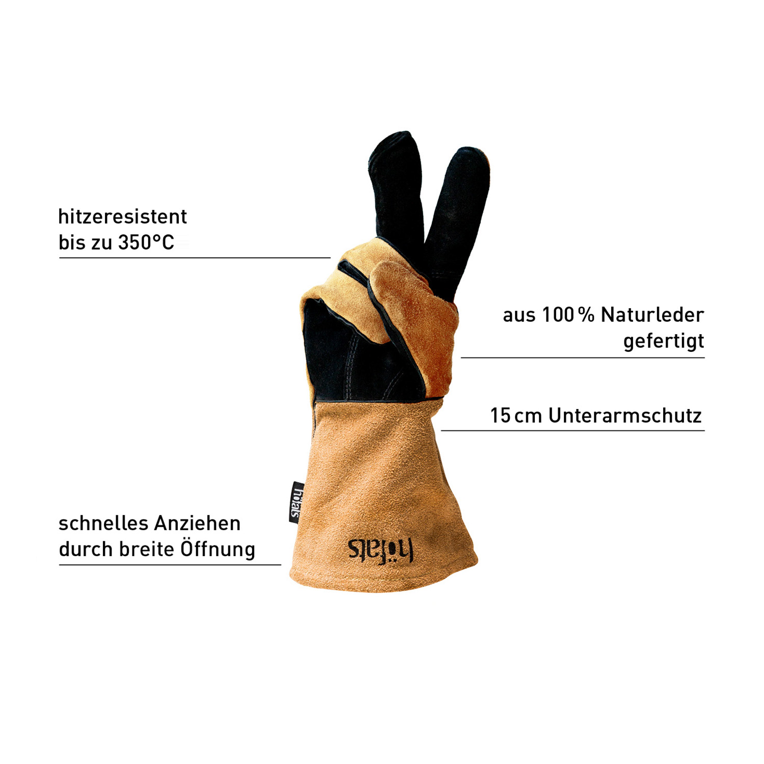 höfats Feuerhandschuhe Leder
