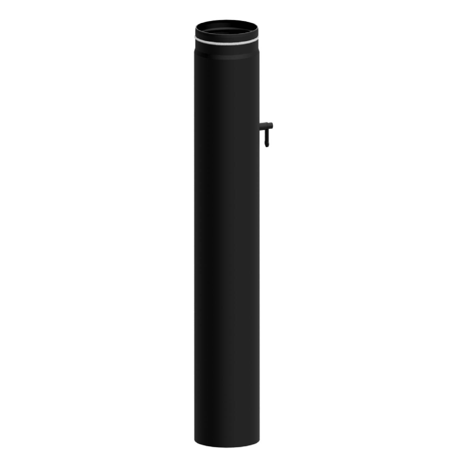 Raik Lifestyle Längenelement Durchmesser 150x1000x2,00mm eingezogen mit DKL mit Dichtung schwarz für Rauchrohr/ Ofenrohr