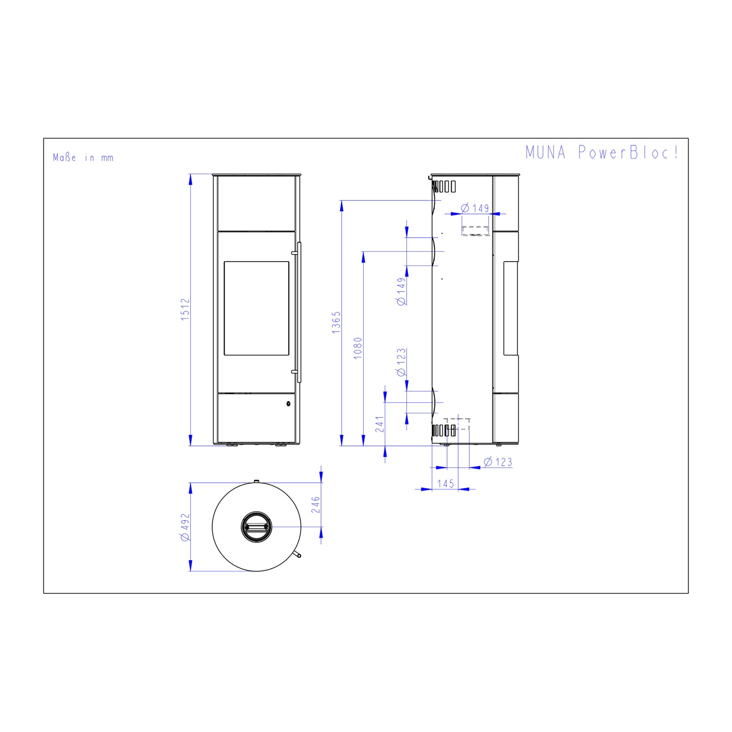 Olsberg Muna Power Bloc! Kaminofen Stahl Schwarz