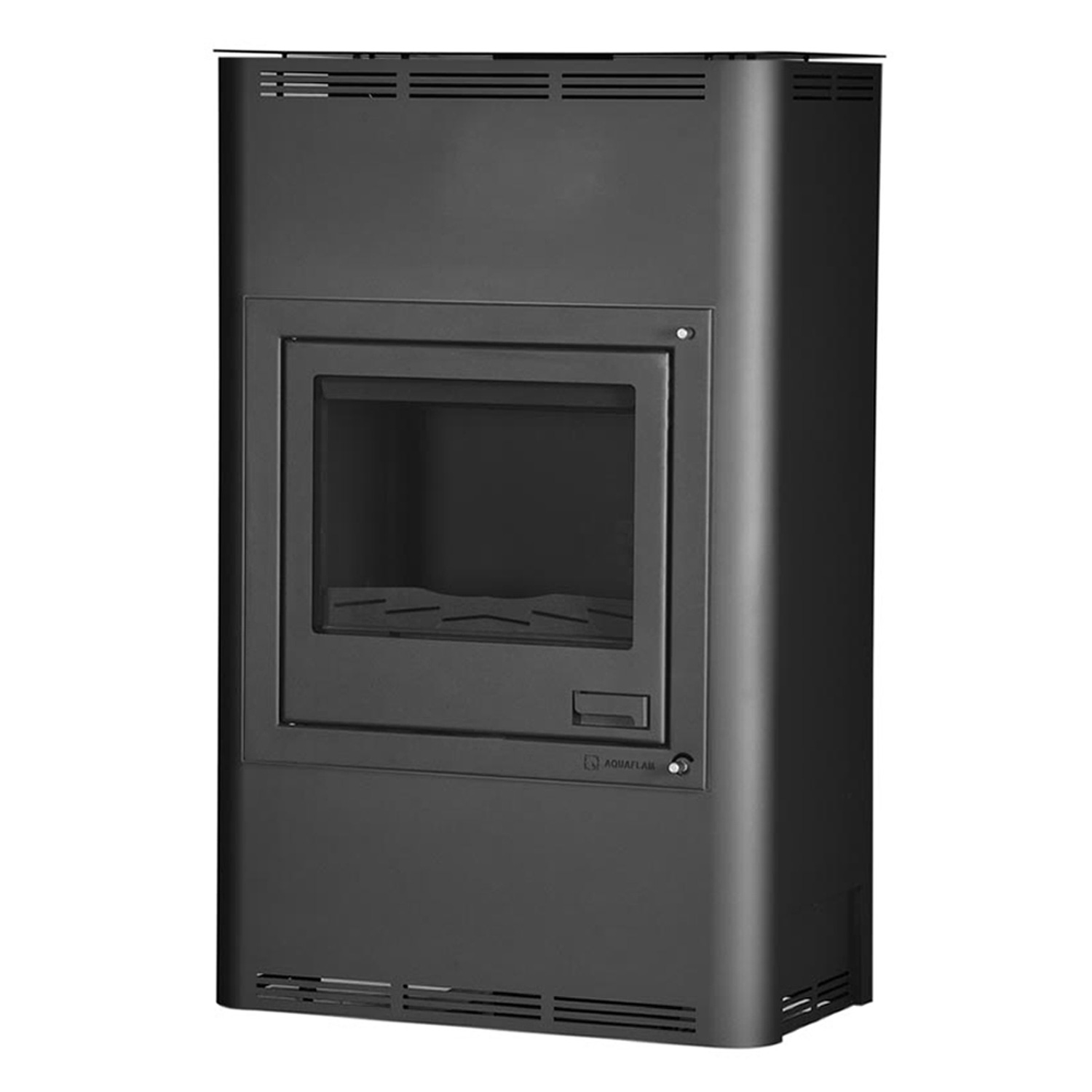 Aquaflam 25 Basic Wasserführender Kaminofen Black Komplett-Set Kombispeicher THKE 1000 + 1 SWT