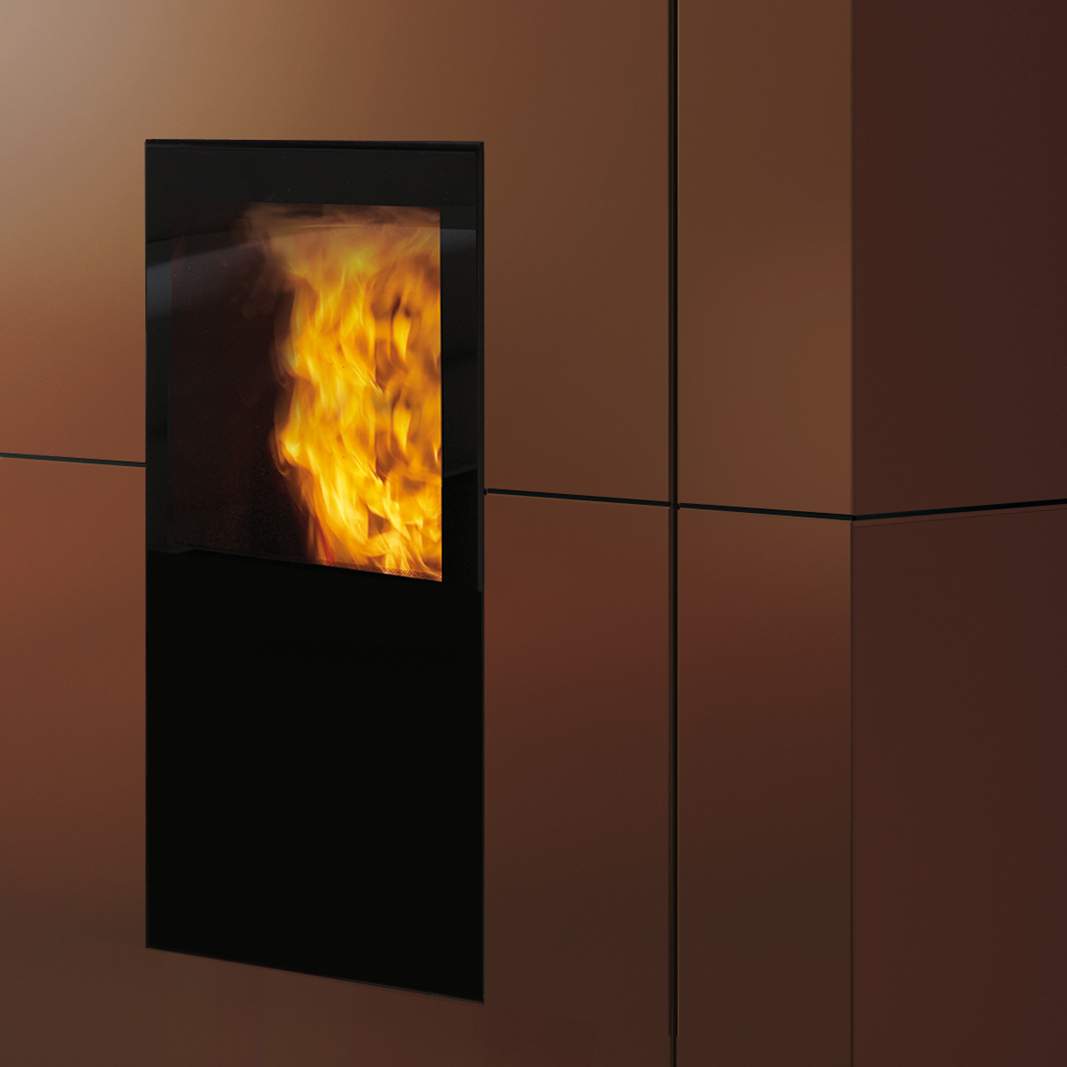 Edilkamin Blade H 23 Evo wasserführendender Pelletofen Stahl Bronze inkl. Kit R-FX