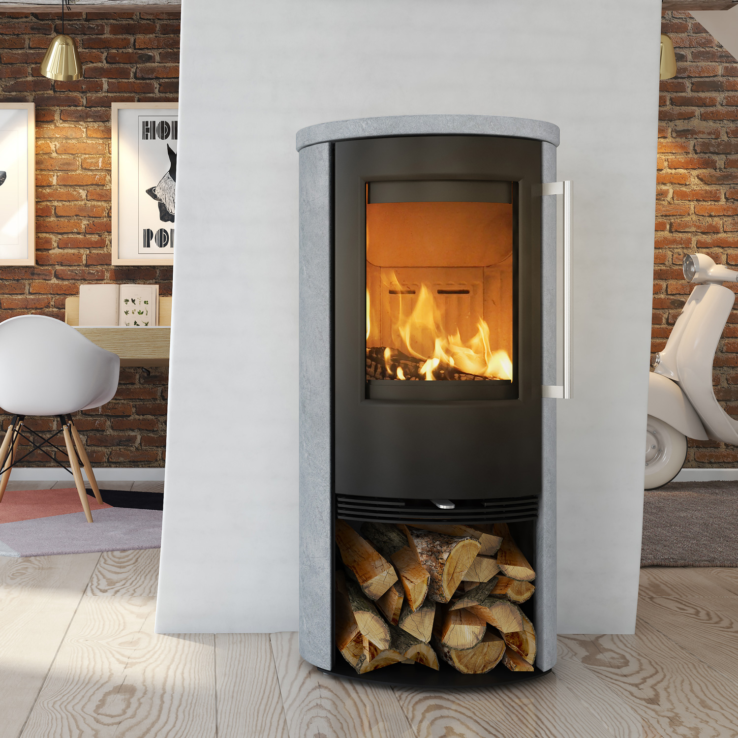 TermaTech TT21RS Black Kaminofen Stahl Schwarz / Speckstein Schwarz TermaTech TT21RS Black Kaminofen Stahl Schwarz / Speckstein Schwarz