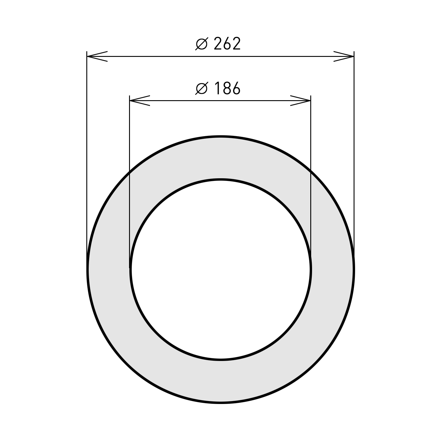 Raik Basic Wandrosette 180mm schwarz 3cm für Rauchrohr / Ofenrohr