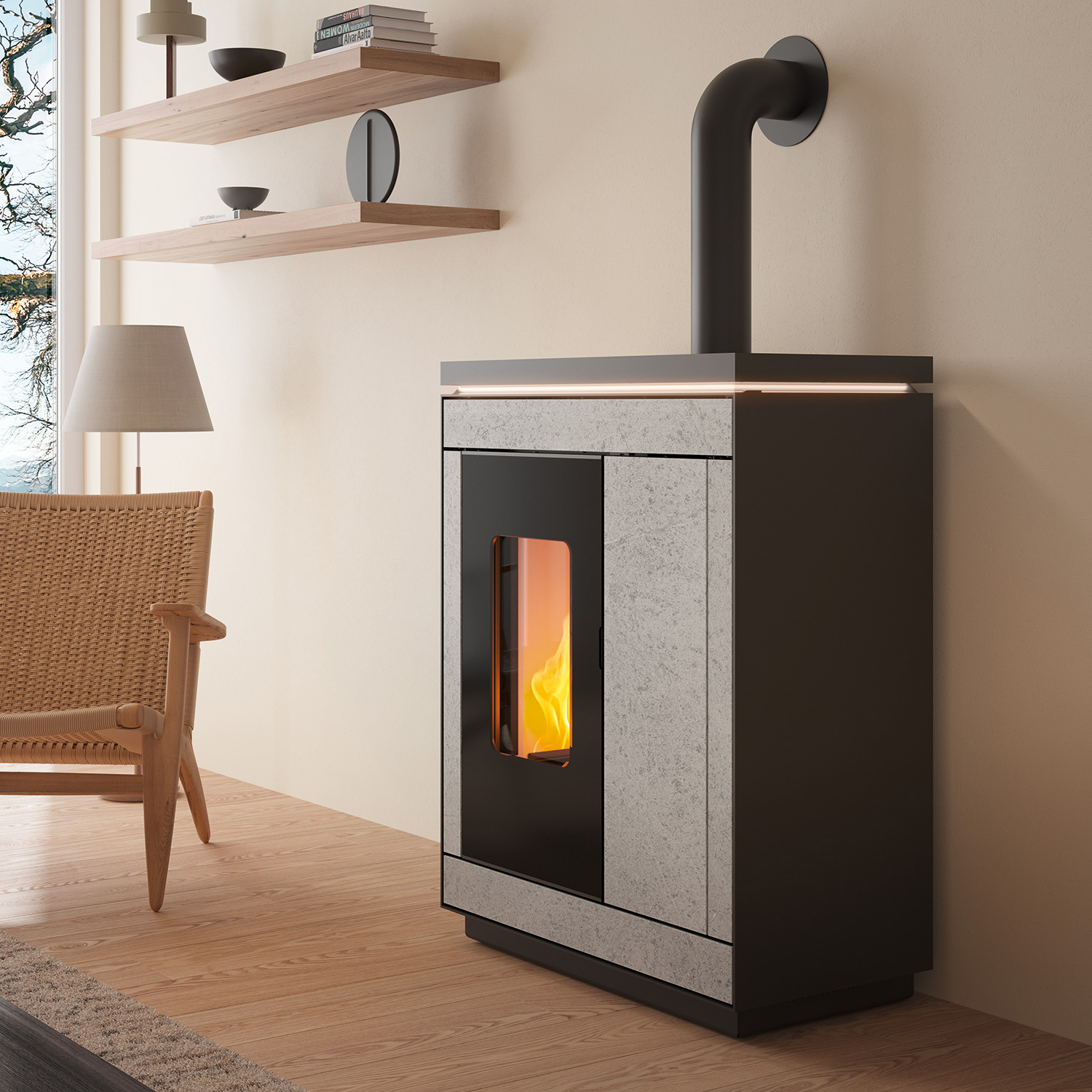 Olsberg Epana Pelletofen Naturstein Serpentin Olsberg Epana Pelletofen Naturstein Serpentin