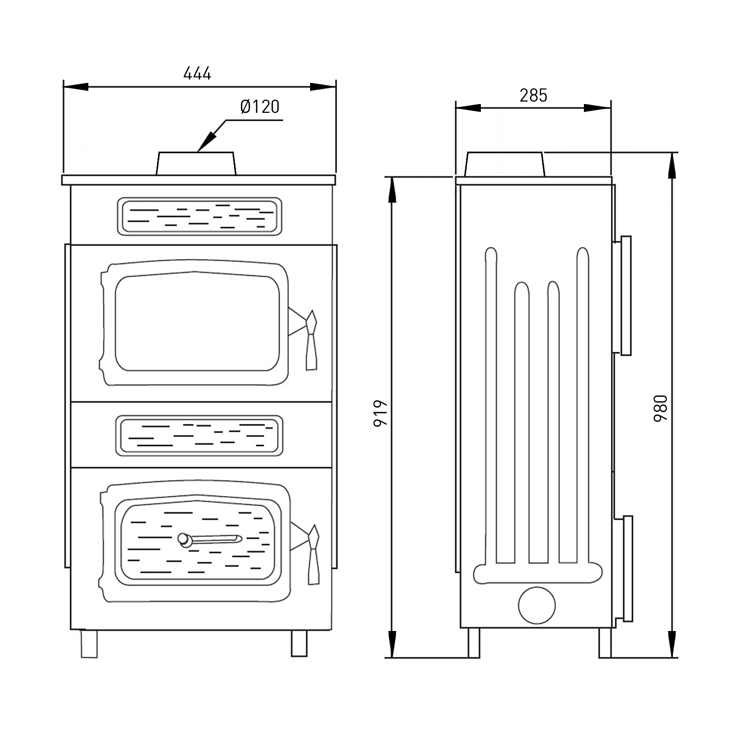 Wamsler 10981F-WO Werkstattofen RR oben