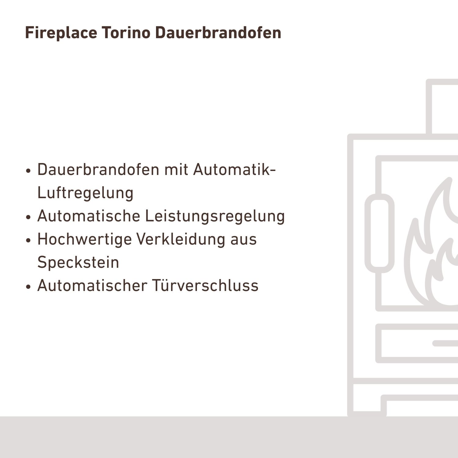 Fireplace Torino Dauerbrandofen Speckstein