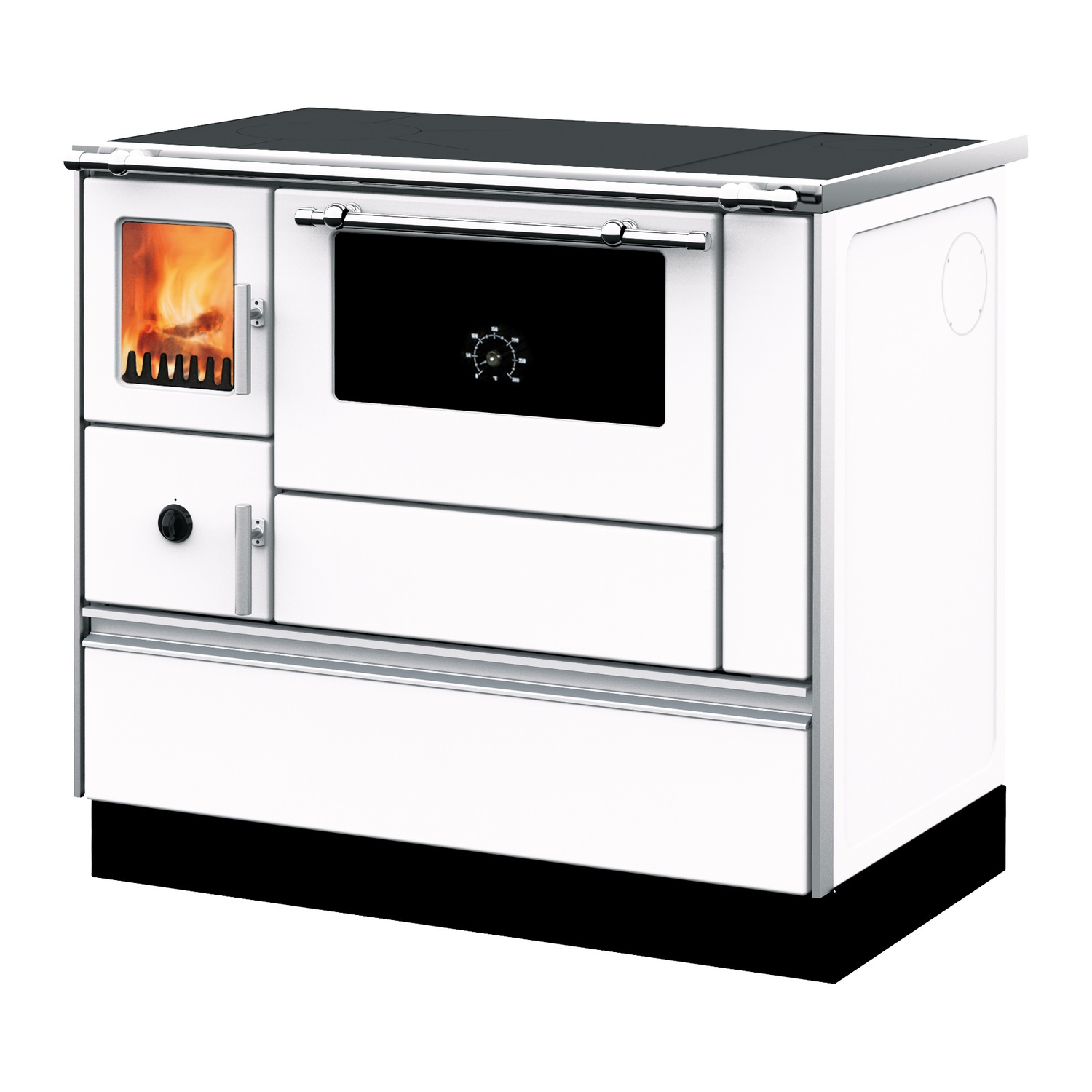 Westminster Holzherd K 76F-90 weiß Rauchrohranschlussrechts