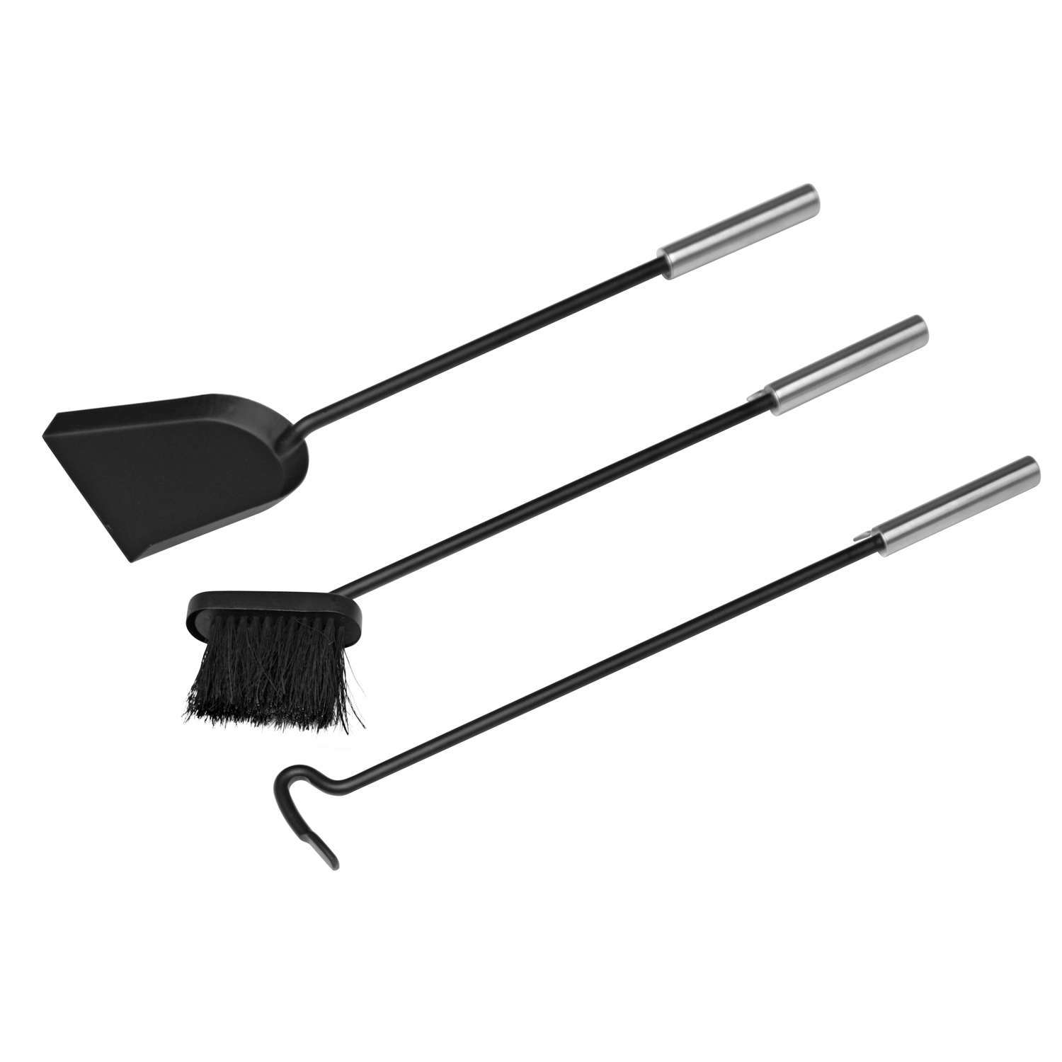 Raik Kaminbesteck Gottfried, 3-teilig, Stahl, Schwarz, 70 cm Raik Kaminbesteck Gottfried, 3-teilig, Stahl, Schwarz, 70 cm
