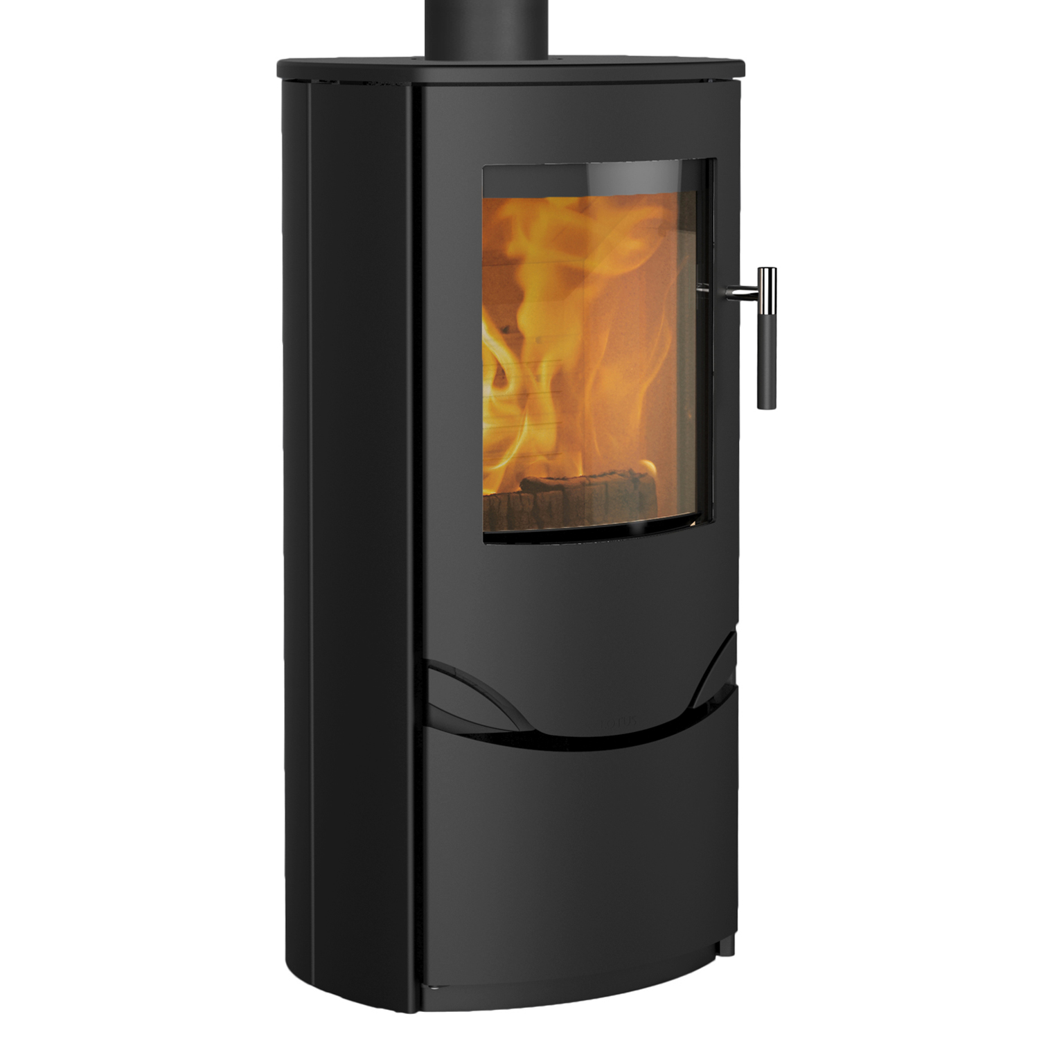 Lotus Prio 5 Kaminofen Stahl Schwarz, RR hinten od. RR oben