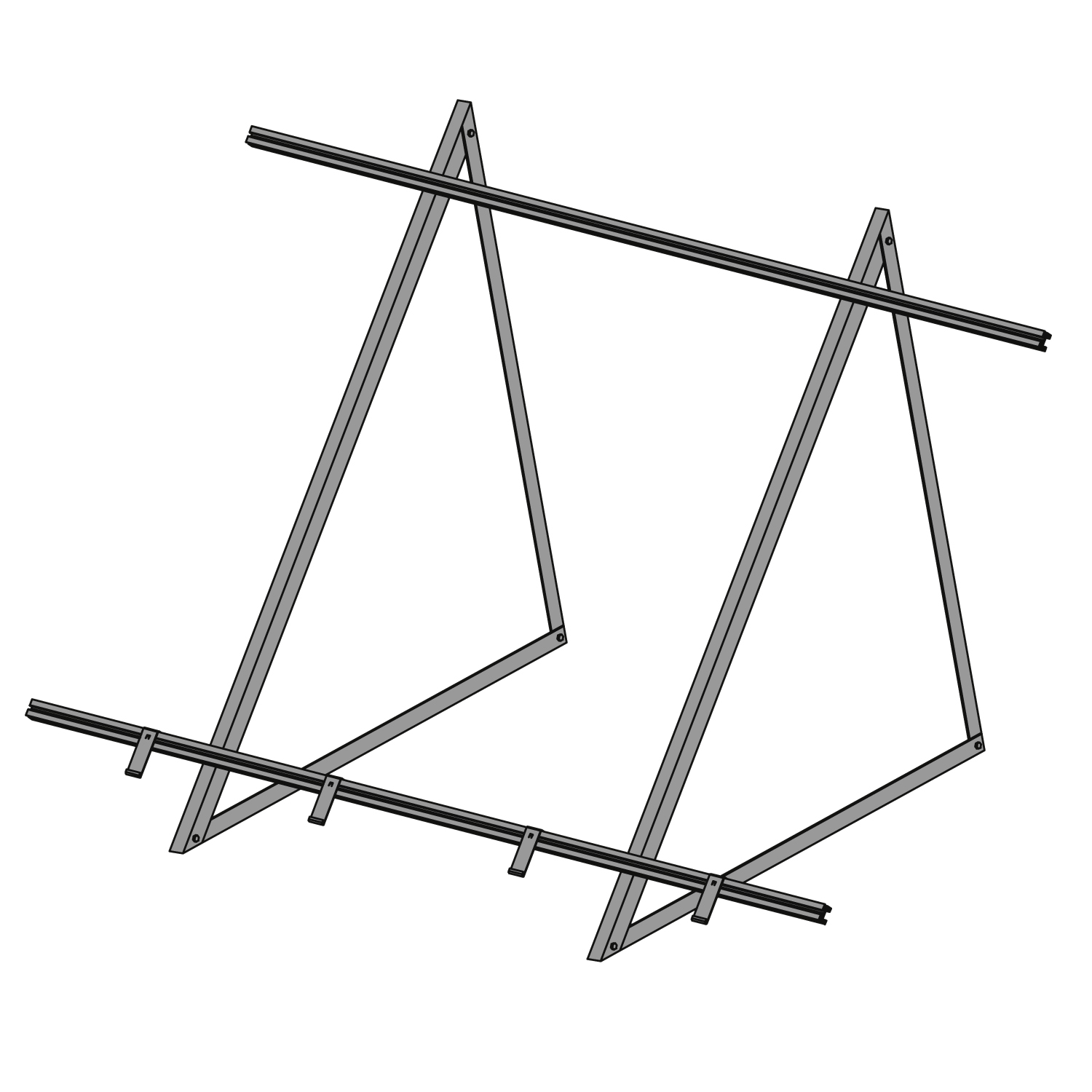 Sunex Flachdachmontageset für 2 Flachkollektoren AMP 2.0 Sunex Flachdachmontageset für 2 Flachkollektoren AMP 2.0