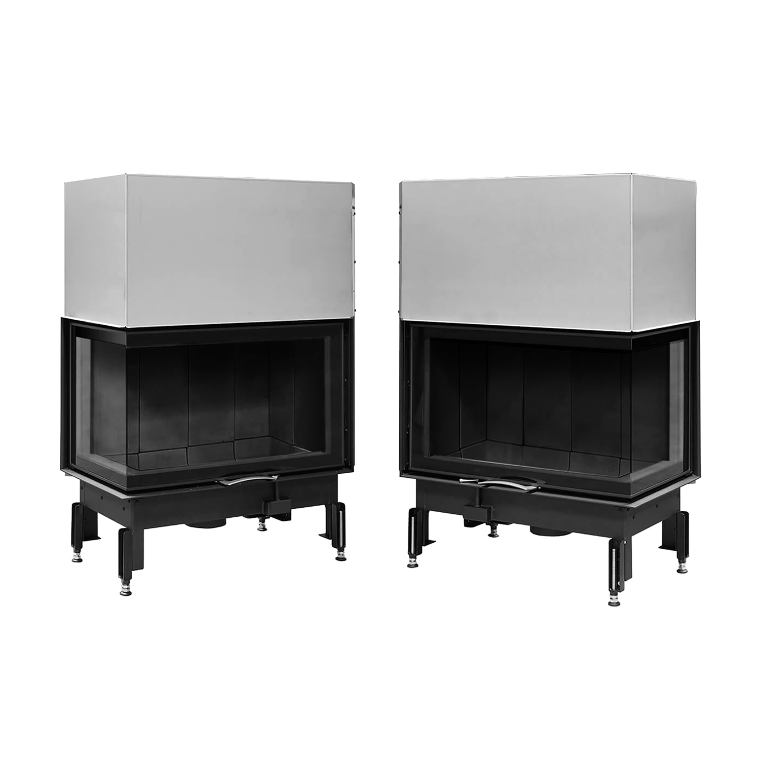 Austroflamm 89x49x57 S 2.0 Kamineinsatz Ecke rechts Feuerraum Schwarz