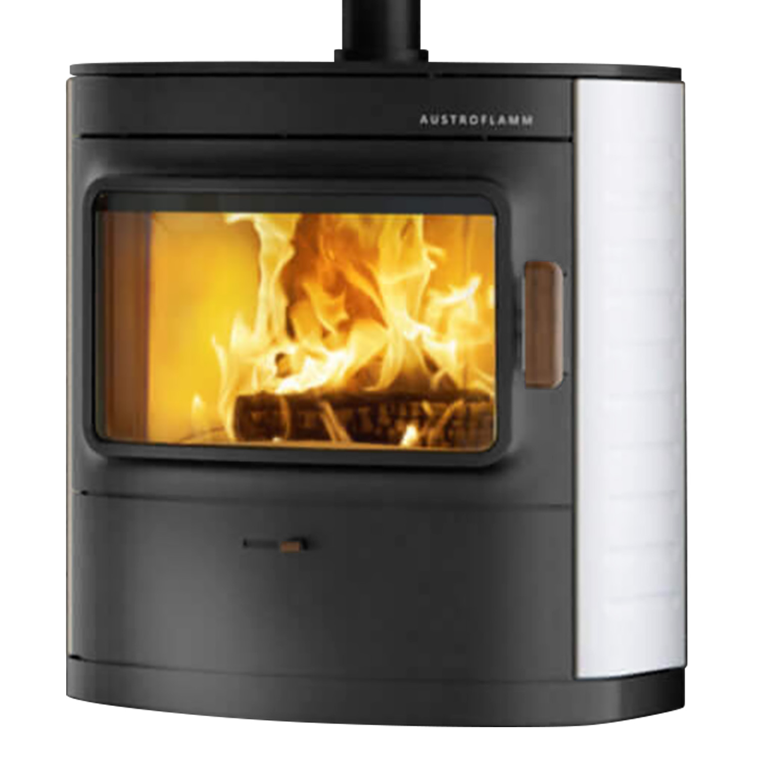 Austroflamm Cody Kaminofen Keramik Bright White + 1 m³ Kaminholz gratis