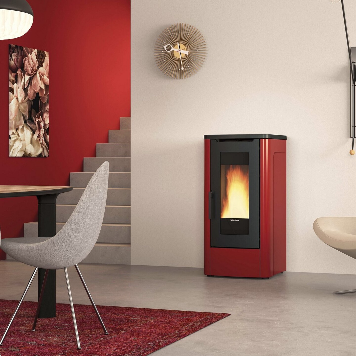 Extraflame DAHIANA 5.0 EVO - Bordeauxrot Pelletofen