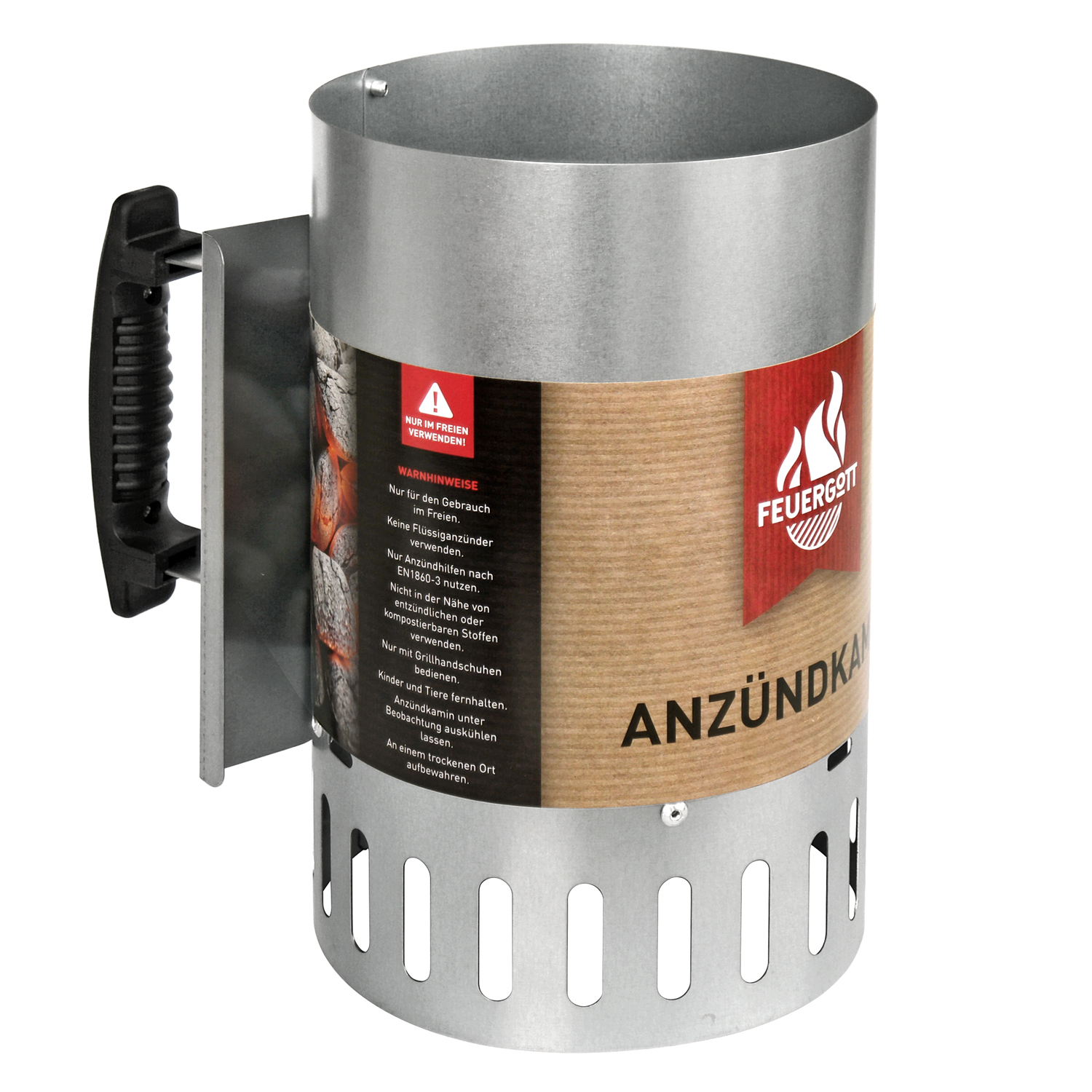 Camp Chef Deluxe Dutch Oven DO-14 mit 4 kg Tom Coco Camp Grill-Kokoskohle Briketts und Feuergott Anzündkamin