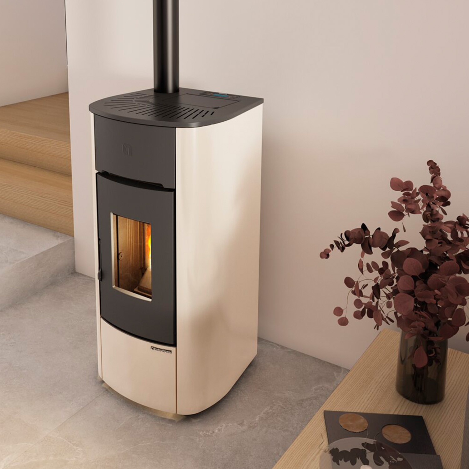 Extraflame Mariella AD Pelletofen Traditional Line elfenbein
