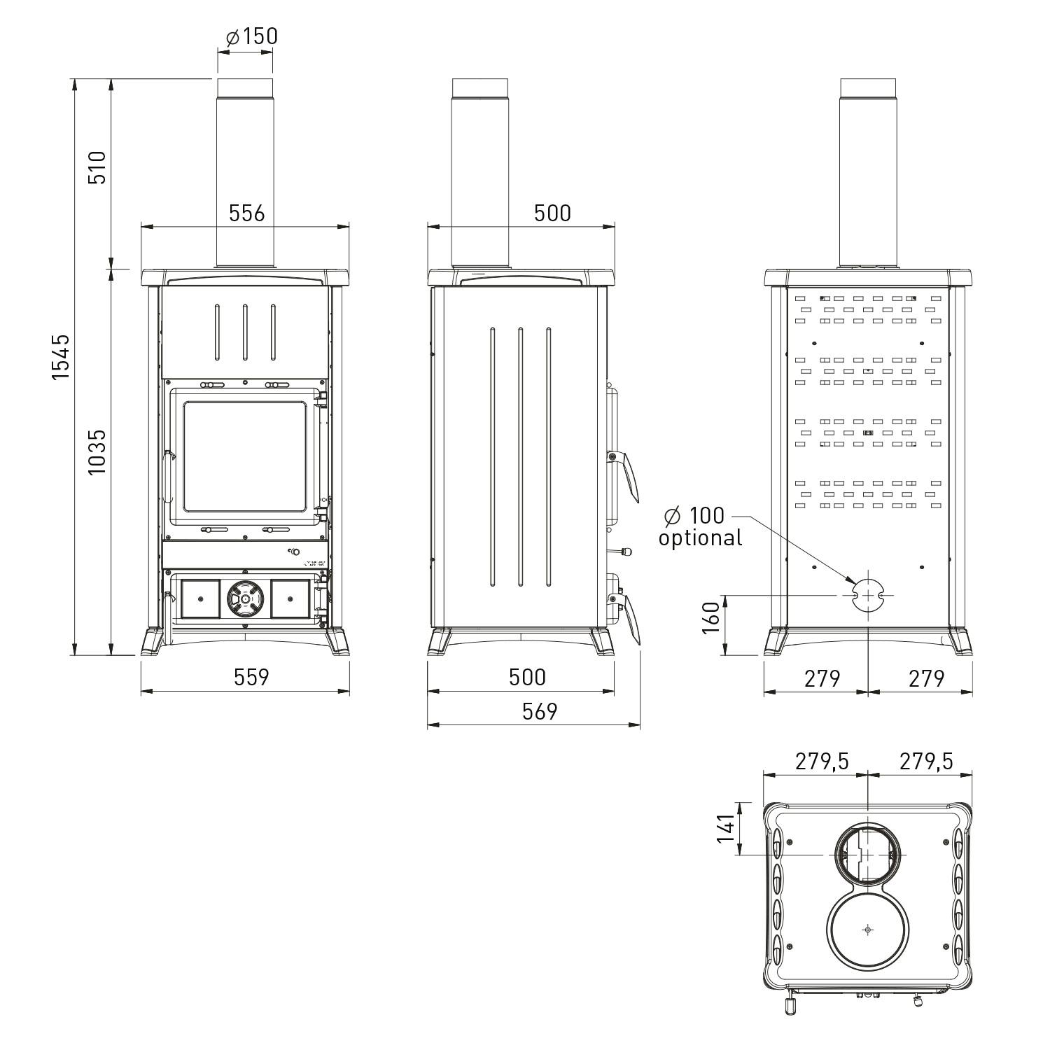 La Nordica Concita 2.0 Kaminofen Stahl Schwarz-Anthrazit La Nordica Concita 2.0 Kaminofen Stahl Schwarz-Anthrazit