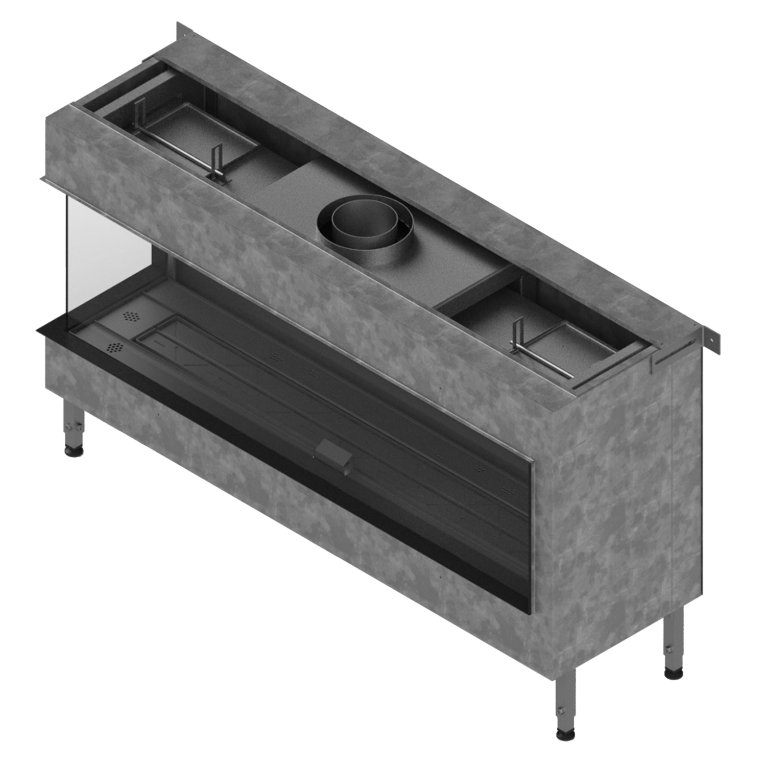Trimline Fires Trimline 140 Corner Left AR Gas Kamineinsatz G20/G25