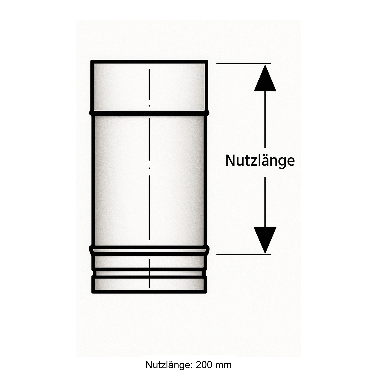 Schiedel PRIMA PLUS Rohrelement 250mm Ø150 mm einwandig matt