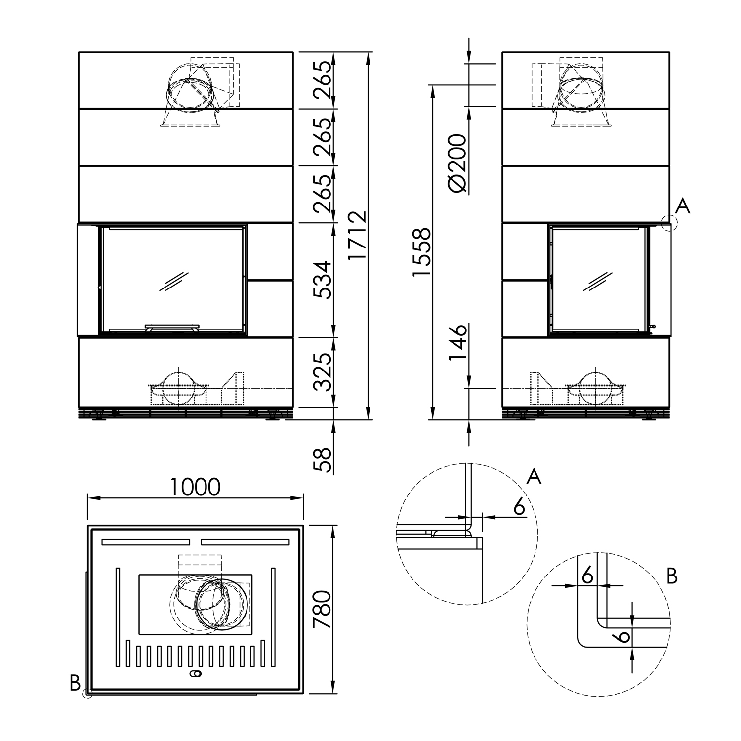 Spartherm wasserführender Kaminbausatz SIM 1/3 Varia 2Lh-4S H2O Natur Spartherm wasserführender Kaminbausatz SIM 1/3 Varia 2Lh-4S H2O Natur