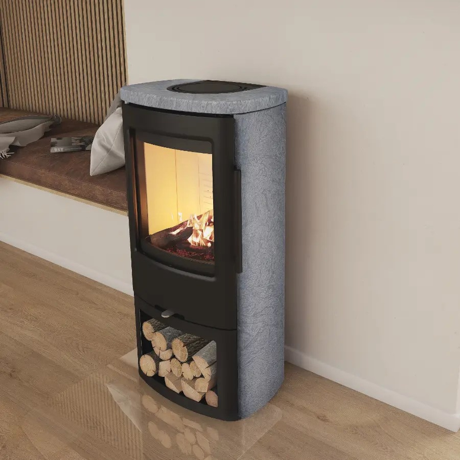 TermaTech TT44CG Kaminofen TermaStone grau