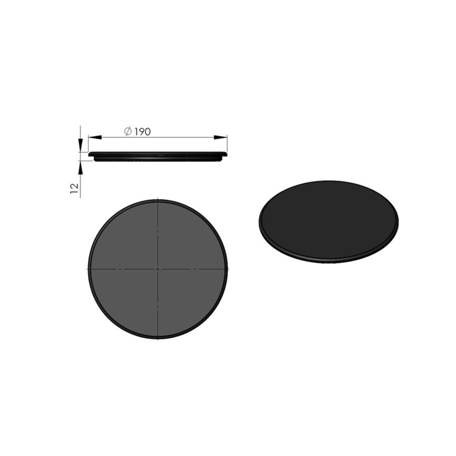 TermaTech Abdeckplatte für Abgang hinten für TT2x-/TT80-Serie TermaTech Abdeckplatte für Abgang hinten für TT2x-/TT80-Serie