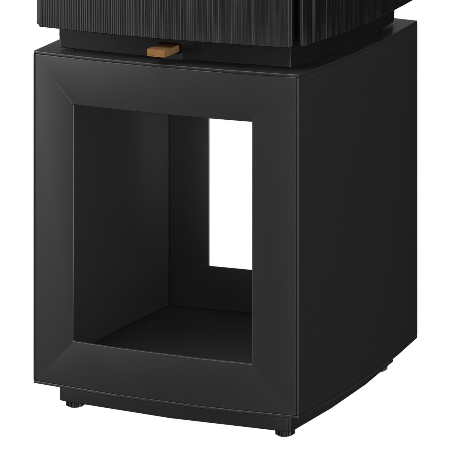 Hergom Glow Kaminofen Gusseisen Schwarz mit Holzlagerfach Hergom Glow Kaminofen Gusseisen Schwarz mit Holzlagerfach