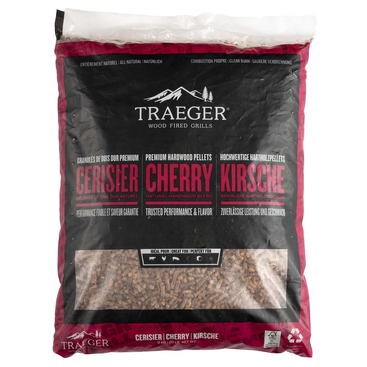Traeger Hartholzpellets Kirsche 9 kg Traeger Hartholzpellets Kirsche 9 kg