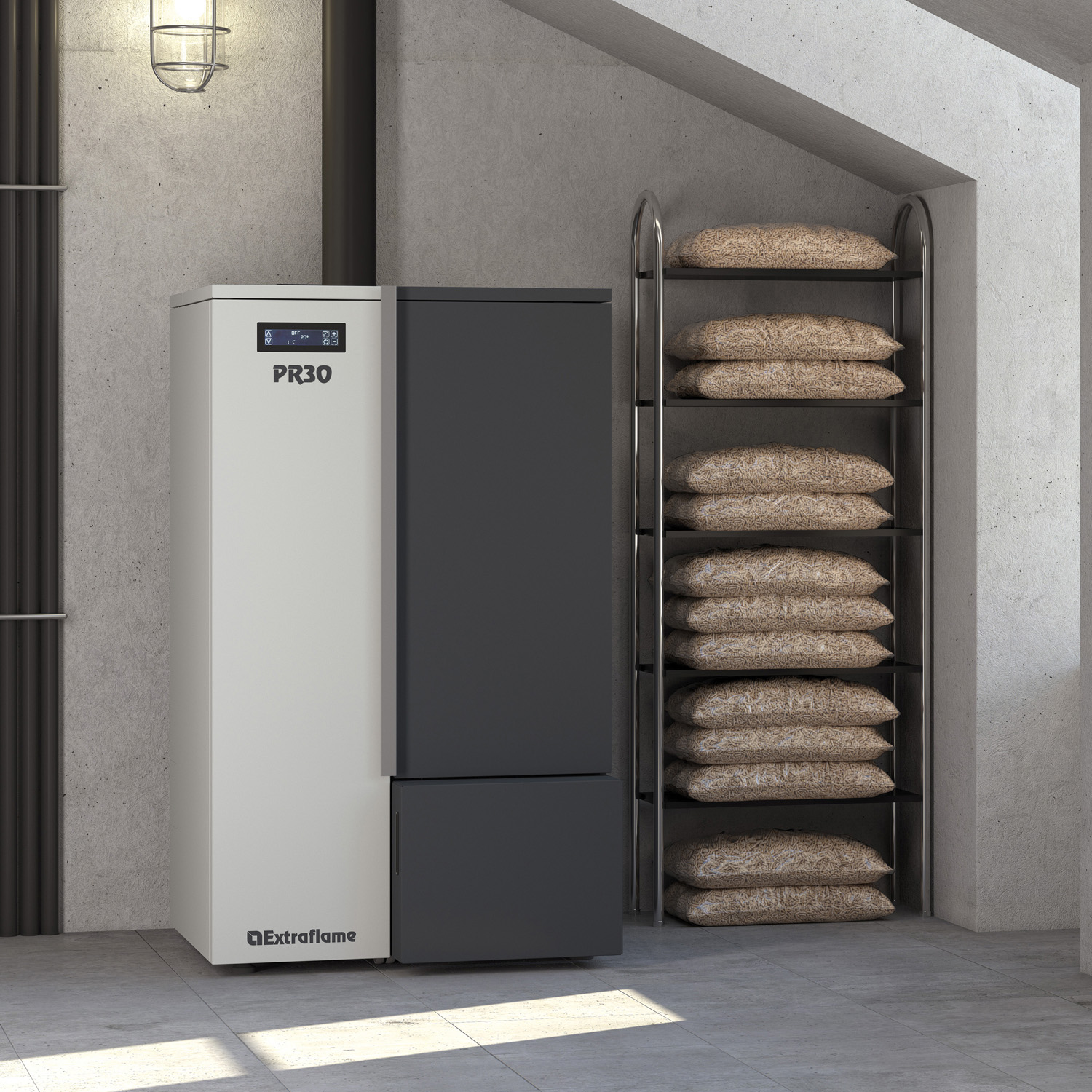 Extraflame Evolution Line PR30 Pelletkessel