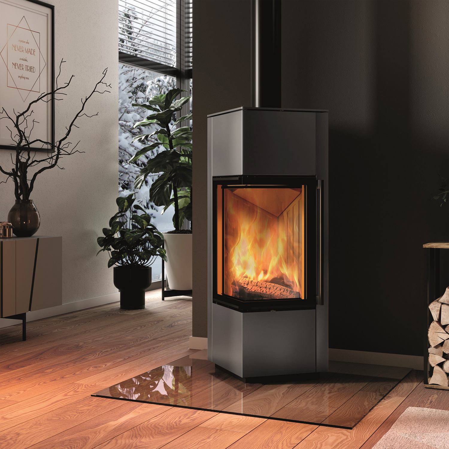 Spartherm Piko S RLU Kaminofen Titan