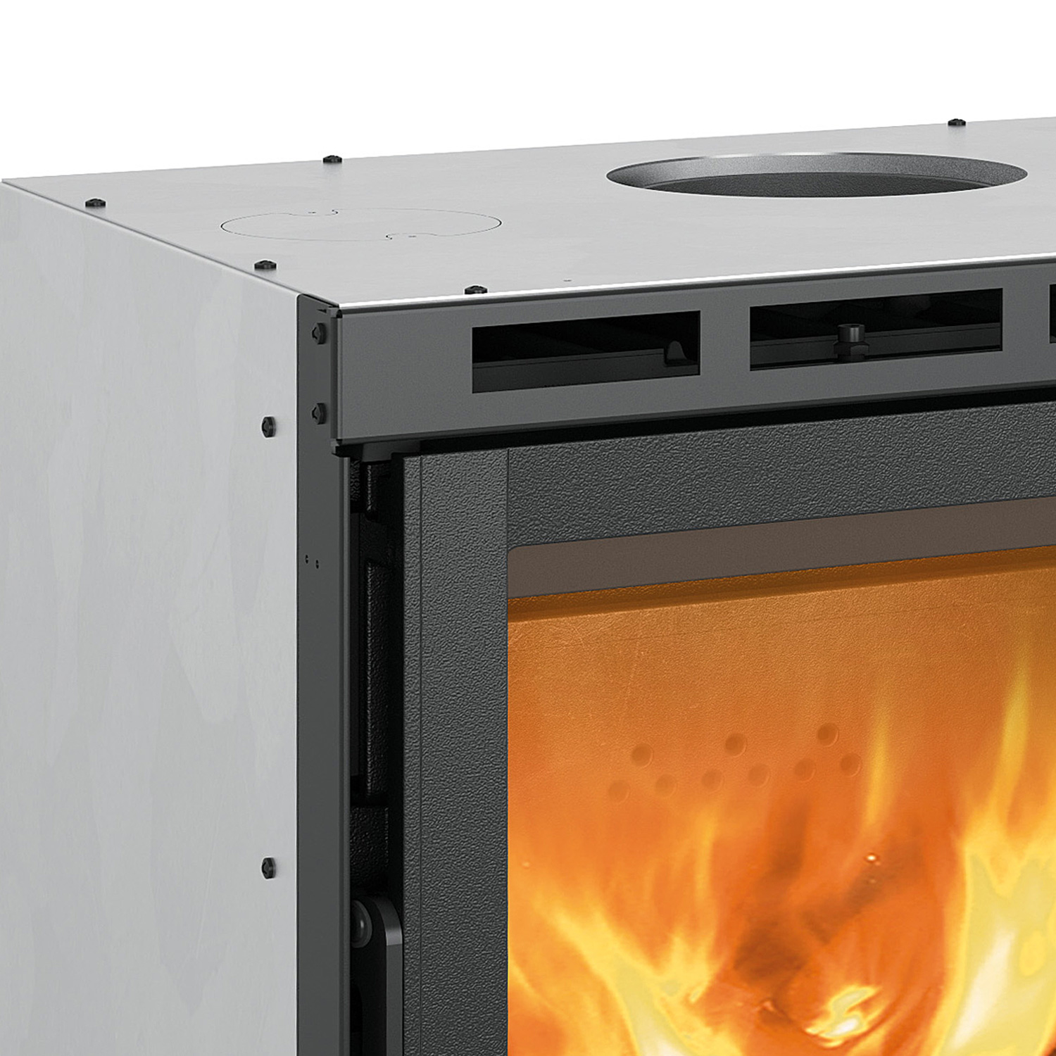 La Nordica Inserto 70.165 Ventilato Kamineinsatz Stahl Schwarz