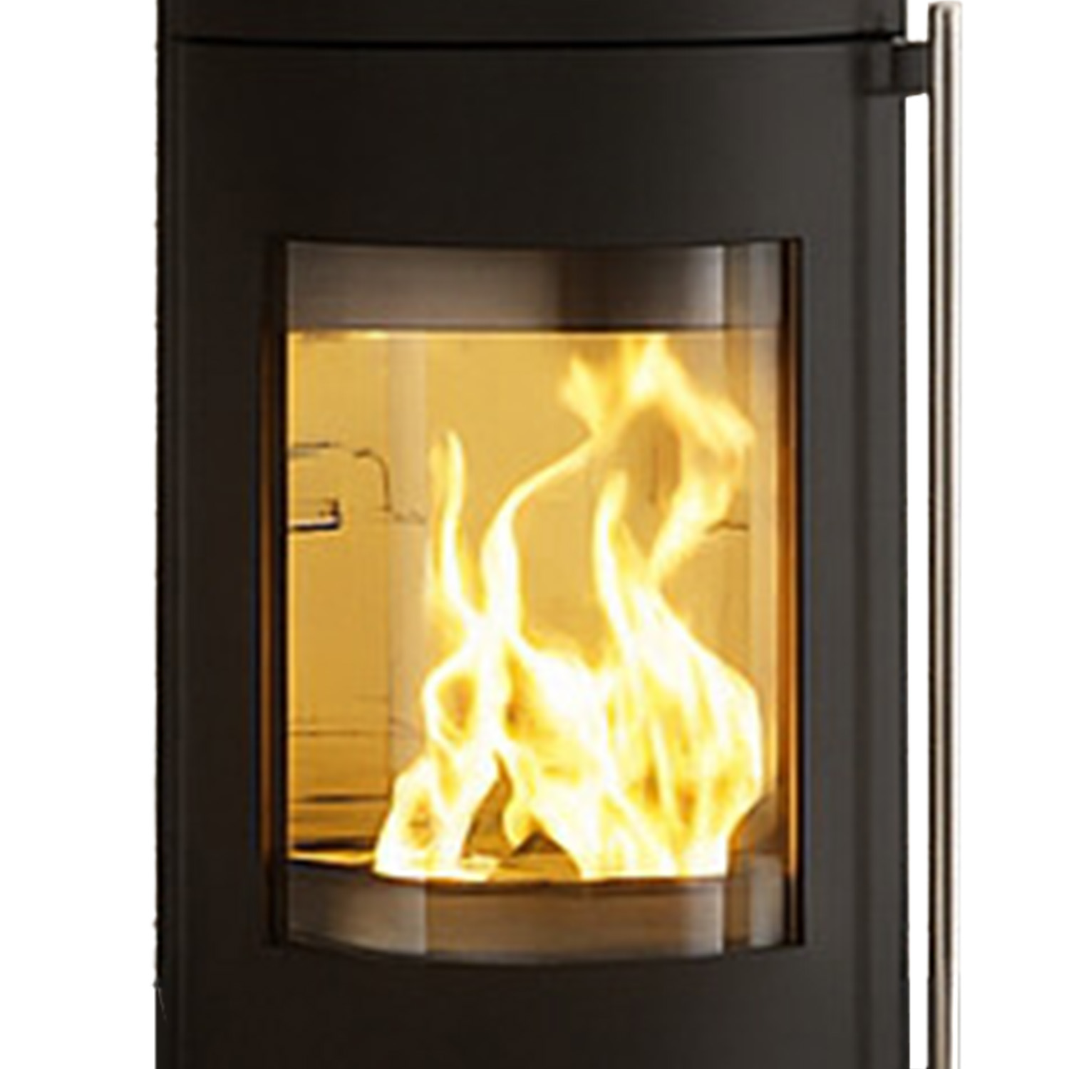 Haas+Sohn MENTON RLU Kaminofen ohne Holzsockel tief-schwarz
