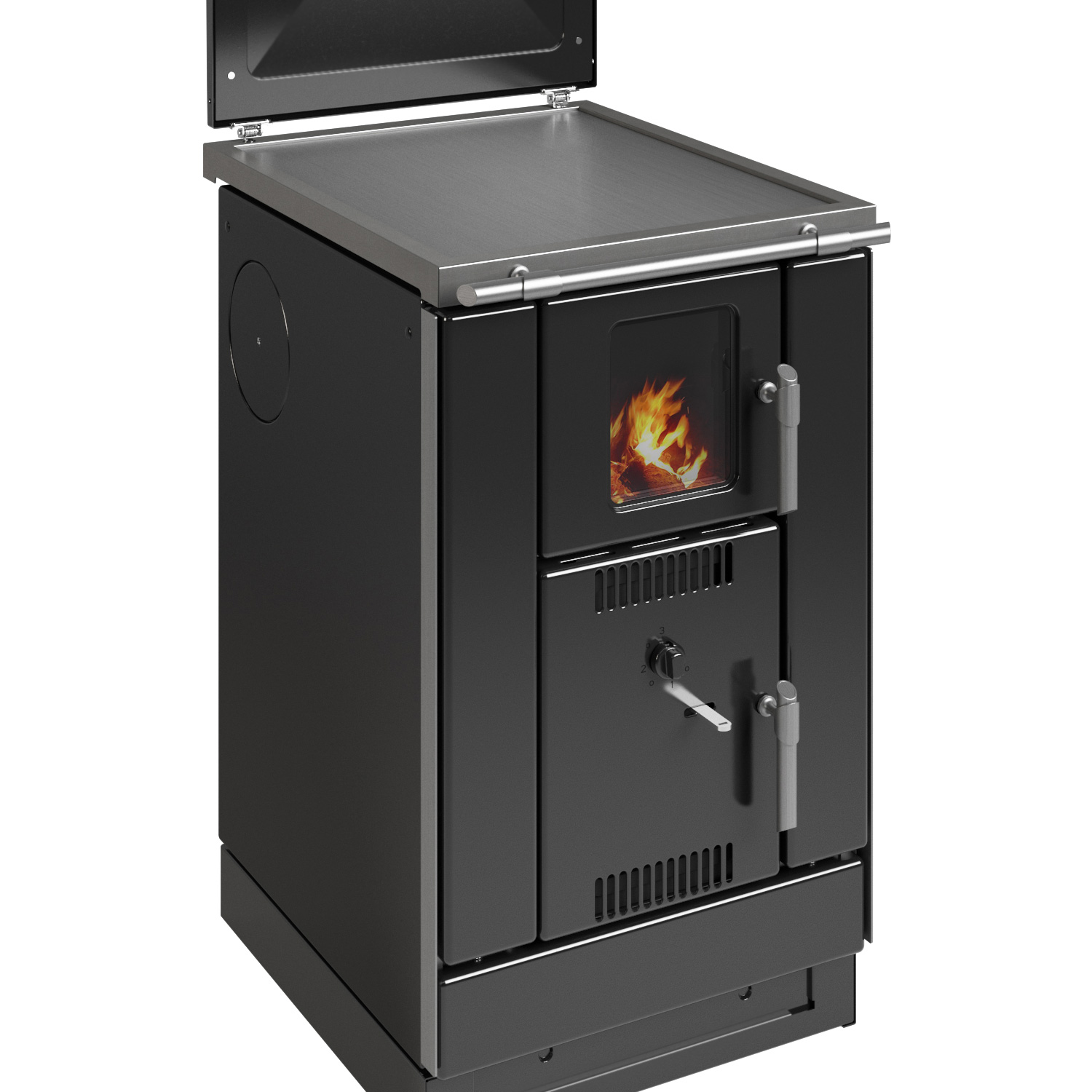 Wamsler K 158 F Küchenofen wasserführend Schwarz Stahlplatte