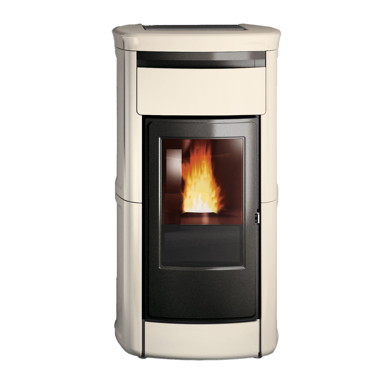 Edilkamin Kira2 H 22 Up wasserführender Pelletofen Keramik Pergament inkl. Kit R-FX