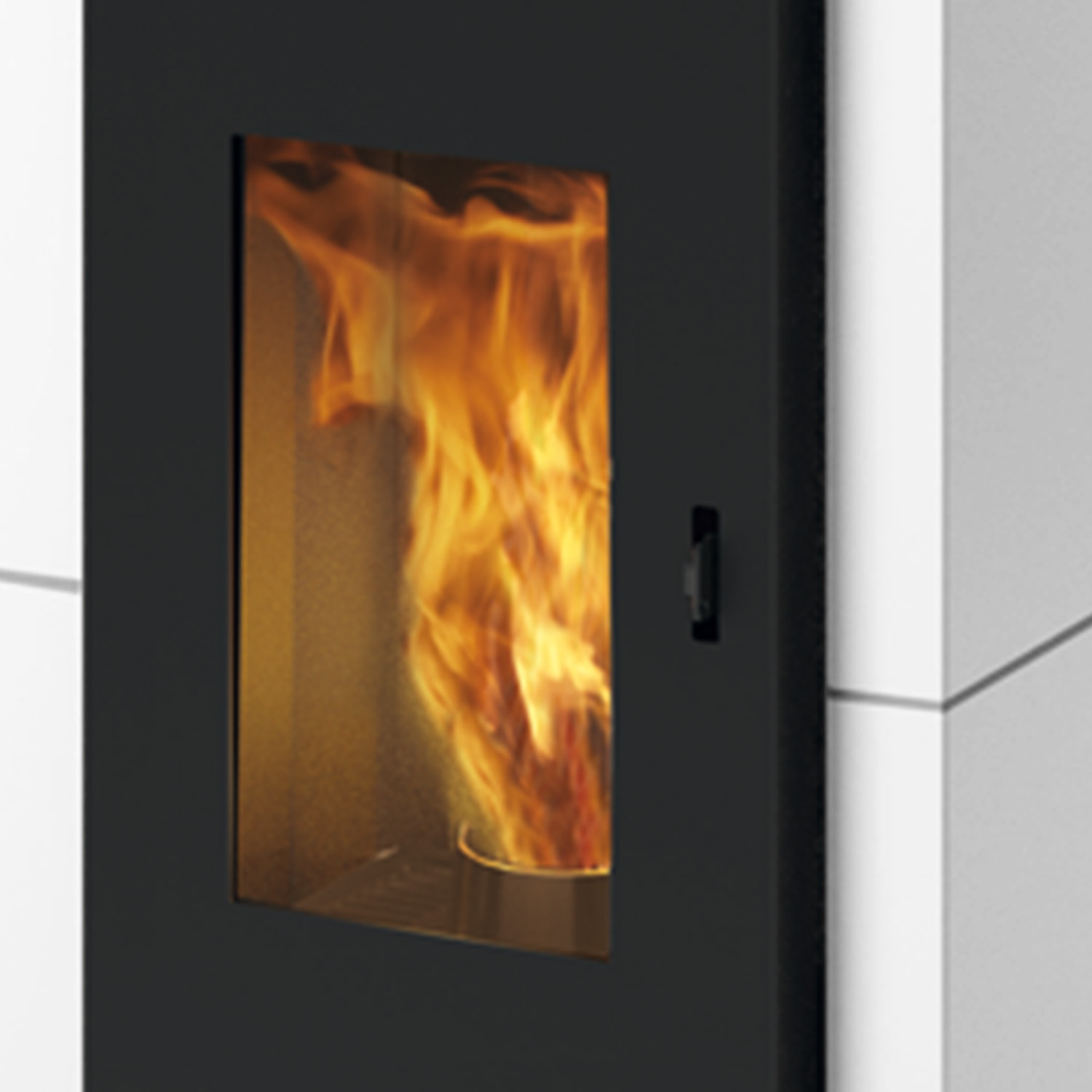 EK63 Zone 80 Evo Pelletofen Stahl Perlweiß