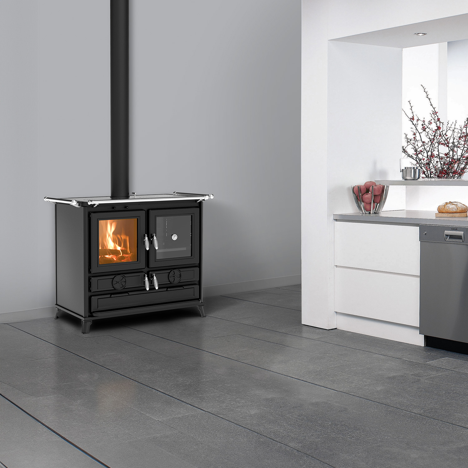 Thermorossi Klara Evo6 Küchenofen Anthrazit