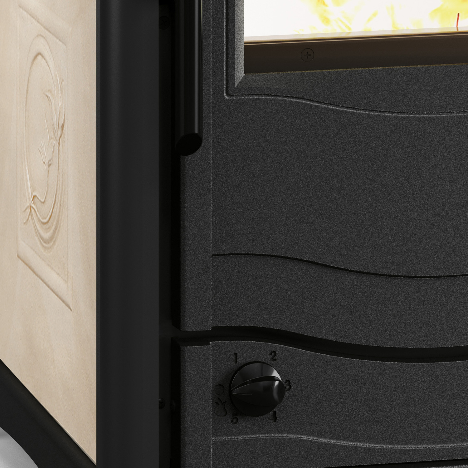 La Nordica Termorossella Plus Evo DSA.16 Wasserführender Kaminofen Liberty Panna