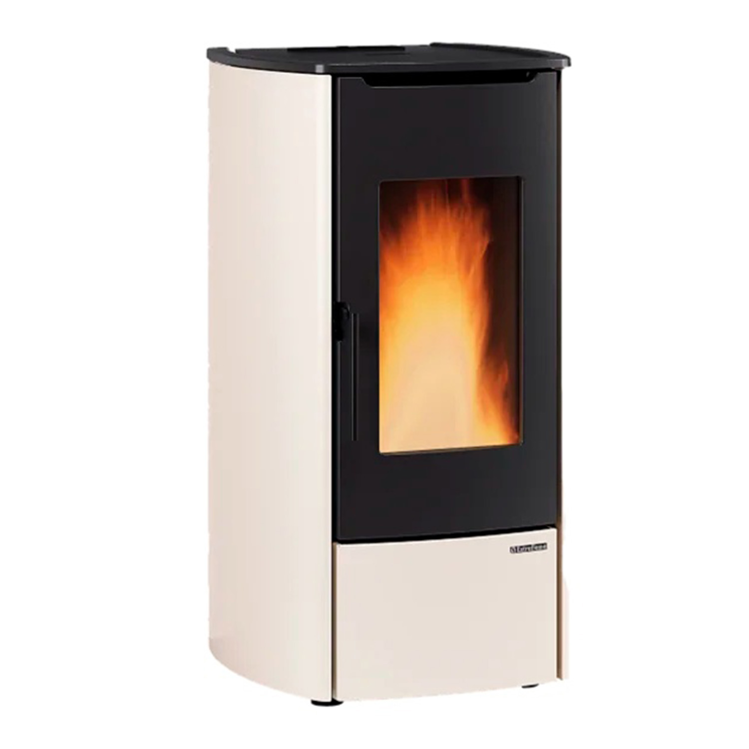 Extraflame Marina Idro 16. H11 wasserführender Pelletofen Stahl Elfenbein - THKE 600 Kombi-Speicher montiert silber 1x WT -Heizungsausdehnungsgefäß 80 L