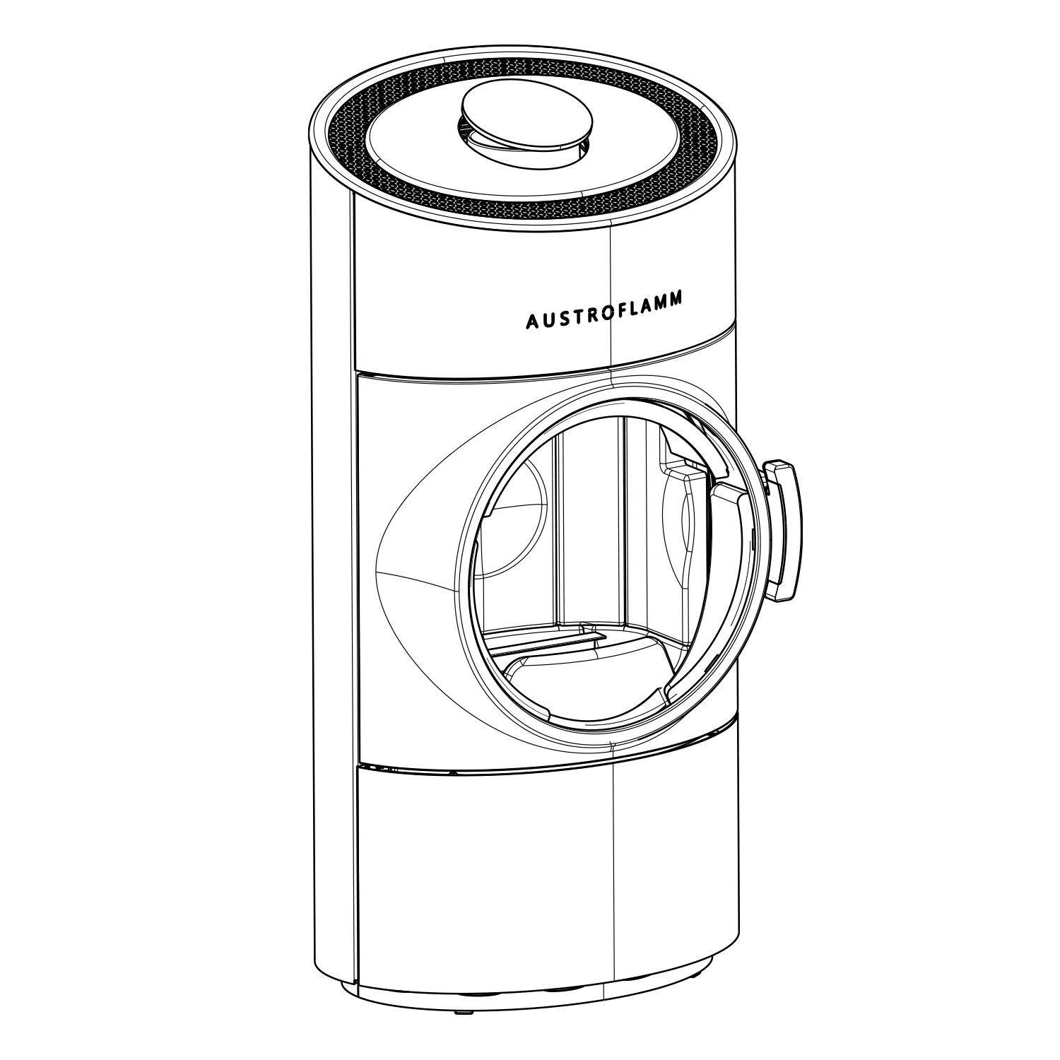 Austroflamm Clou Compact 2.0 Kaminofen Stahl Gussgrau