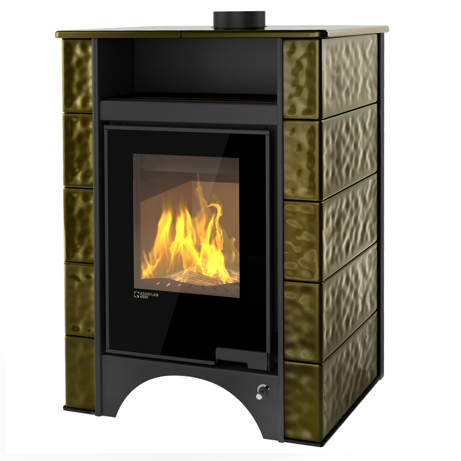 Aquaflam Vario Peru Basic Wasserführender Kaminofen Grün 11/5