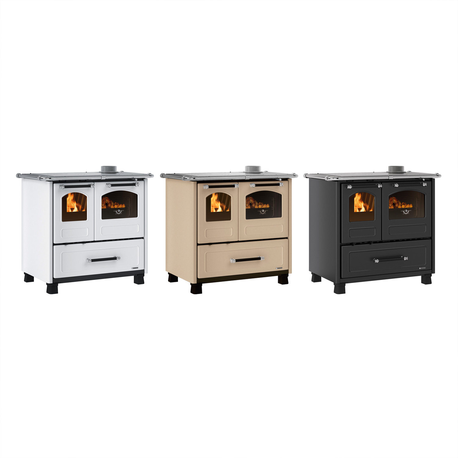 La Nordica Family 4,5 Küchenofen Stahl Cappuccino